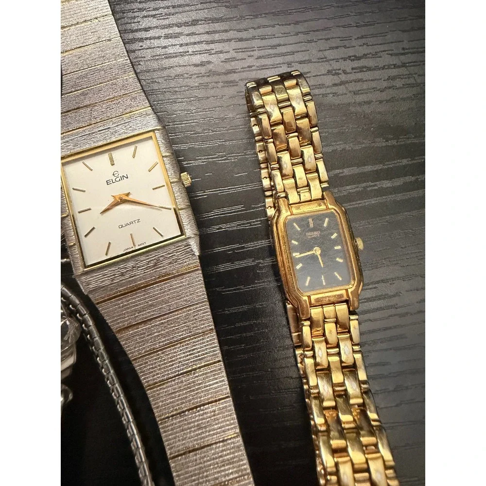 Vintage Watch Lot Timex Ironman Elgin Seiko Bulova Manson Analog Digital Mixed‎